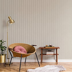 Galerie Wallcoverings Product Code CM27052 - Botanica Wallpaper Collection - Beige Colours - Classic Stripe Design