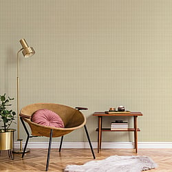 Galerie Wallcoverings Product Code CM27066 - Botanica Wallpaper Collection - Yellow Colours - Bali Weave Design