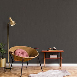 Galerie Wallcoverings Product Code DA23204 - Luxe Wallpaper Collection - Black Colours - Pearl Plain Design