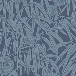 Galerie Wallcoverings Product Code DA23233 - Luxe Wallpaper Collection - Blue Colours - Two Tone Leaf Design