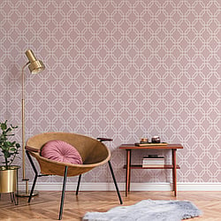 Galerie Wallcoverings Product Code DA23262 - Luxe Wallpaper Collection - Light Pink Colours - Luxe Trellis Design