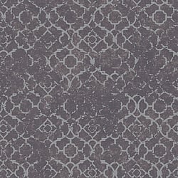 Galerie Wallcoverings Product Code DWP0246-01 - Emporium Wallpaper Collection - Purple Silver Colours - Aged Quatrefoil Design
