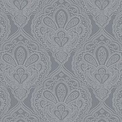 Galerie Wallcoverings Product Code DWP0247-02 - Emporium Wallpaper Collection - Grey Silver Colours - Mehndi Damask Design