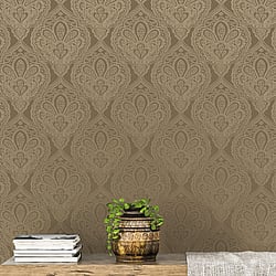 Galerie Wallcoverings Product Code DWP0247-07 - Emporium Wallpaper Collection - Gold Colours - Mehndi Damask Design