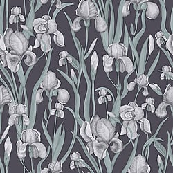 Galerie Wallcoverings Product Code EL21025 - Elisir Wallpaper Collection - Blue Lilac Green Colours - Iris Whisper Design