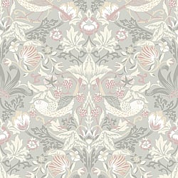 Galerie Wallcoverings Product Code ET11208 - Arts And Crafts Wallpaper Collection - Grey Taupe White Colours - Fragaria Garden Design