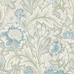 Galerie Wallcoverings Product Code ET12304 - Arts And Crafts Wallpaper Collection - Beige Blue Green Colours - Acanthus Garden Design