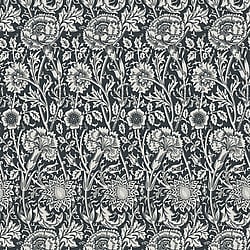 Galerie Wallcoverings Product Code ET12500 - Arts And Crafts Wallpaper Collection - Black White Colours - Tonal Floral Trail Design