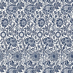 Galerie Wallcoverings Product Code ET12502 - Arts And Crafts Wallpaper Collection - Blue White Colours - Tonal Floral Trail Design
