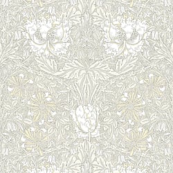 Galerie Wallcoverings Product Code ET12605 - Arts And Crafts Wallpaper Collection - Taupe Cream Colours - Ogee Flora Design