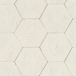 Galerie Wallcoverings Product Code EX31010 - Exposed Wallpaper Collection - White Grey Colours - Hexagonal Block Design