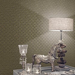 Galerie Wallcoverings Product Code F-AF7004 - Boutique Wallpaper Collection - Gold Colours - Fan Design