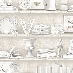 Galerie Wallcoverings Product Code FH37507 - Homestyle Wallpaper Collection - Beige Colours - Curio Cabinet Design