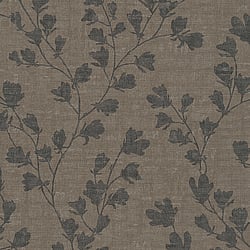 Galerie Wallcoverings Product Code FS72004 - Fusion Wallpaper Collection - Brown Black Colours - Floral Trail Motif Design