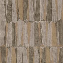 Galerie Wallcoverings Product Code FS72017 - Fusion Wallpaper Collection - Brown Grey Colours - Geo Point Wood Effect Motif Design