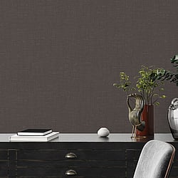 Galerie Wallcoverings Product Code FS72020 - Fusion Wallpaper Collection - Black Colours - Linen Effect Textured Design