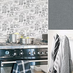 Galerie Wallcoverings Product Code G12284R_G67443R - Kitchen Recipes Wallpaper Collection -   
