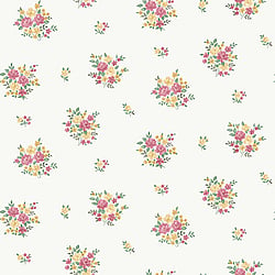 Galerie Wallcoverings Product Code G23235 - Country Cottage Wallpaper Collection - Red Yellow Green Colours - Floral Bunch Design