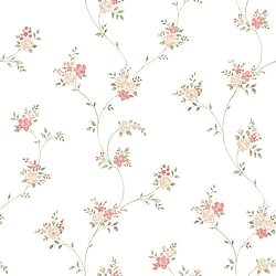 Galerie Wallcoverings Product Code G23247 - Floral Themes Wallpaper Collection - Red Pink Beige Green Colours - Floral Trail Design