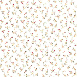 Galerie Wallcoverings Product Code G23288 - Country Cottage Wallpaper Collection - Yellow Red Green Colours - Petite Floral Trail Design
