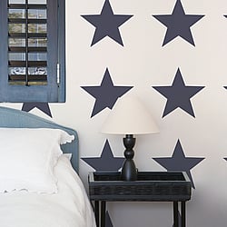 Galerie Wallcoverings Product Code G23317 - Deauville 2 Wallpaper Collection - Navy Blue White Colours - Big Star Design