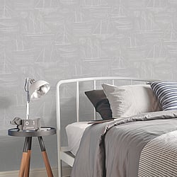 Galerie Wallcoverings Product Code G23328 - Deauville 2 Wallpaper Collection - Taupe Beige White Colours - Nautical Blueprint Design