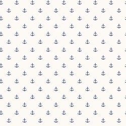 Galerie Wallcoverings Product Code G23353 - Deauville 2 Wallpaper Collection - Navy Blue White Colours - Small Anchors Design