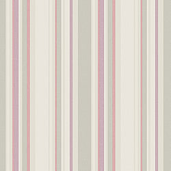 Galerie Wallcoverings Product Code G34106 - Country Cottage Wallpaper Collection - Purple Green Cream Colours - Multi Stripe Design