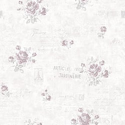 Galerie Wallcoverings Product Code G45082 - Vintage Roses Wallpaper Collection - Burgundy Pink Cream Colours - Postcard Florals Design