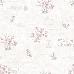 Galerie Wallcoverings Product Code G45084 - Vintage Rose Wallpaper Collection - Pink Cream Colours - Postcard Florals Design