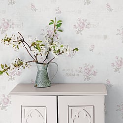 Galerie Wallcoverings Product Code G45084 - Vintage Rose Wallpaper Collection - Pink Cream Colours - Postcard Florals Design