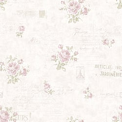 Galerie Wallcoverings Product Code G45085 - Vintage Roses Wallpaper Collection - Pink Cream Colours - Postcard Florals Design