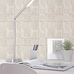 Galerie Wallcoverings Product Code G45331 - Grunge Wallpaper Collection - Beige Grey Colours - Steel Plates Design