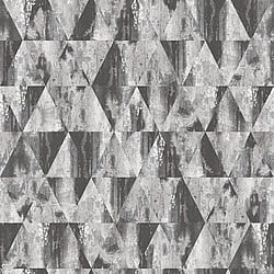 Galerie Wallcoverings Product Code G45334 - Grunge Wallpaper Collection - Grey Silver Black Colours - Triangular Design