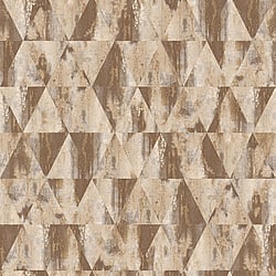 Galerie Wallcoverings Product Code G45335 - Grunge Wallpaper Collection - Brown Silver Light Brown Colours - Triangular Design