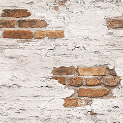 Galerie Wallcoverings Product Code G45352 - Grunge Wallpaper Collection - Beige Brown Colours - Exposed Brick Design