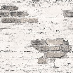 Galerie Wallcoverings Product Code G45353 - Grunge Wallpaper Collection - White Grey Colours - Exposed Brick Design