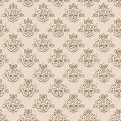 Galerie Wallcoverings Product Code G45367 - Grunge Wallpaper Collection - Silver Grey Colours - Grunge Skull Design