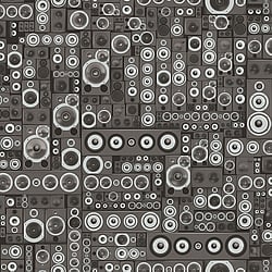 Galerie Wallcoverings Product Code G45368 - Grunge Wallpaper Collection - Black Silver Colours - Speakers Design
