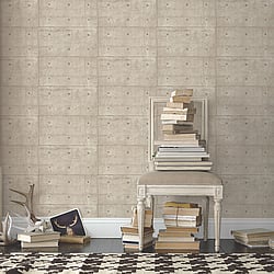 Galerie Wallcoverings Product Code G45371 - Grunge Wallpaper Collection - Beige Colours - Concrete Blocks Design
