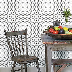 Galerie Wallcoverings Product Code G45406 - Just Kitchens Wallpaper Collection - Black White Colours - Bee Hive With Bees Design