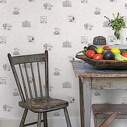 Galerie Wallcoverings Product Code G45413 - Just Kitchens Wallpaper Collection - Black Grey Colours - Coffee Design