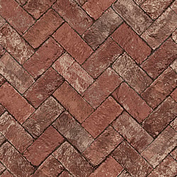 Galerie Wallcoverings Product Code G45424 - Just Kitchens Wallpaper Collection - Red Colours - Herringbone Brick Design