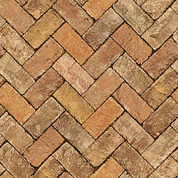 Galerie Wallcoverings Product Code G45428 - Just Kitchens Wallpaper Collection - Orange Brown Colours - Herringbone Brick Design