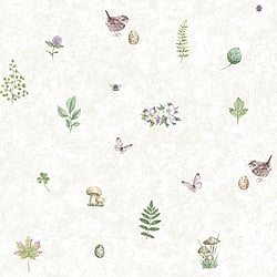 Galerie Wallcoverings Product Code G45442 - Just Kitchens Wallpaper Collection - Beige Green Lilac Colours - Meadow Spot Design