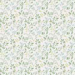 Galerie Wallcoverings Product Code G45457 - Just Kitchens Wallpaper Collection - Green Blue Colours - Spring Leaf Trail Design