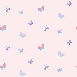 Galerie Wallcoverings Product Code G56008 - Just 4 Kids Wallpaper Collection - Pink Blue Purple Colours - Butterflies Design