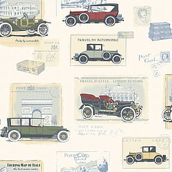 Galerie Wallcoverings Product Code G56135 - Nostalgie Wallpaper Collection - Cream Colours - Cars Design