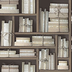Galerie Wallcoverings Product Code G56153 - Nostalgie Wallpaper Collection - Brown Colours - Natural books Design
