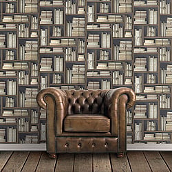 Galerie Wallcoverings Product Code G56153 - Memories 2 Wallpaper Collection - Brown Colours - Natural books Design